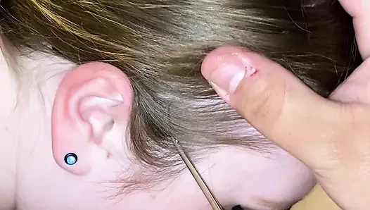 Белая женщина плюс размера сосет мясистый член мексиканского мужчины