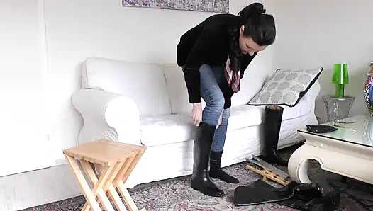 Boot Change and Smelling Black Socks POV, Lady Victoria Valente