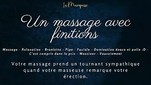 [French Audio Porn] Good long by your masseuse who notices your erection