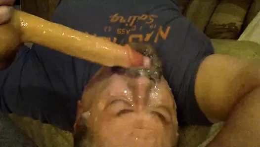 Hangin 'head dildo halsarbete