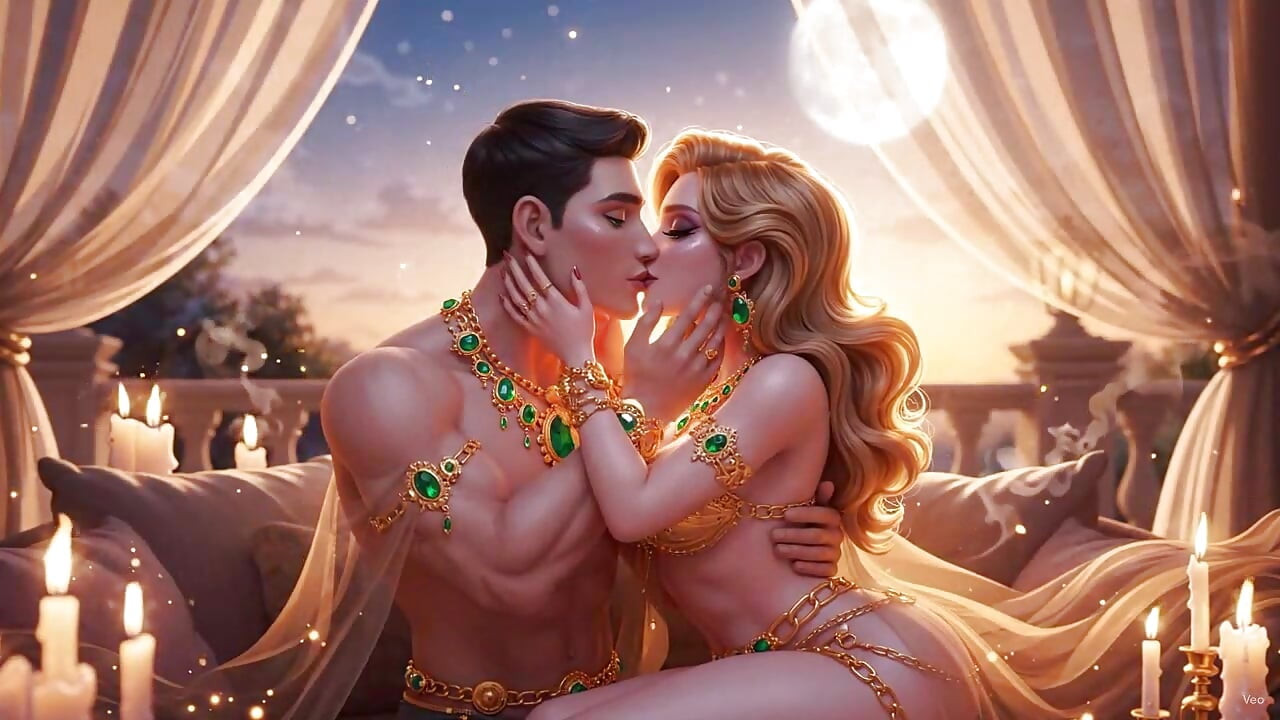 Intenso close-up beijando casal indiano - jóias de ouro Wali sexy menina indiana Aur musculoso garoto Ki paixão completa