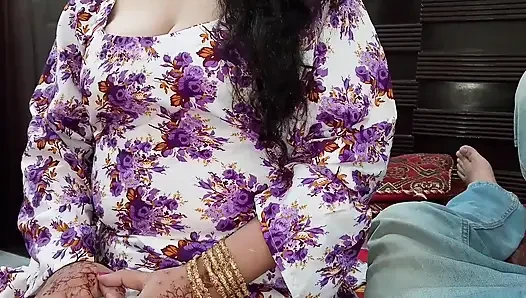 Indian Husband is overjoyed when hot wife suddenly gives him a surprise
