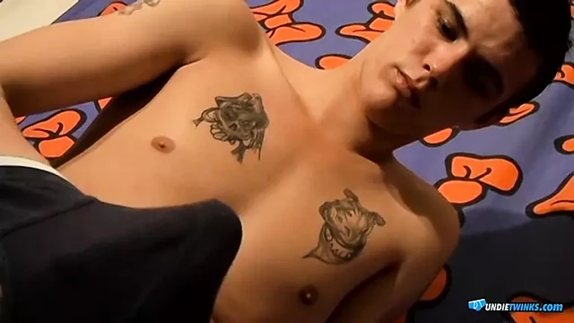 Horny Twink Cain Jacks Off And Creams His Sexy Undies