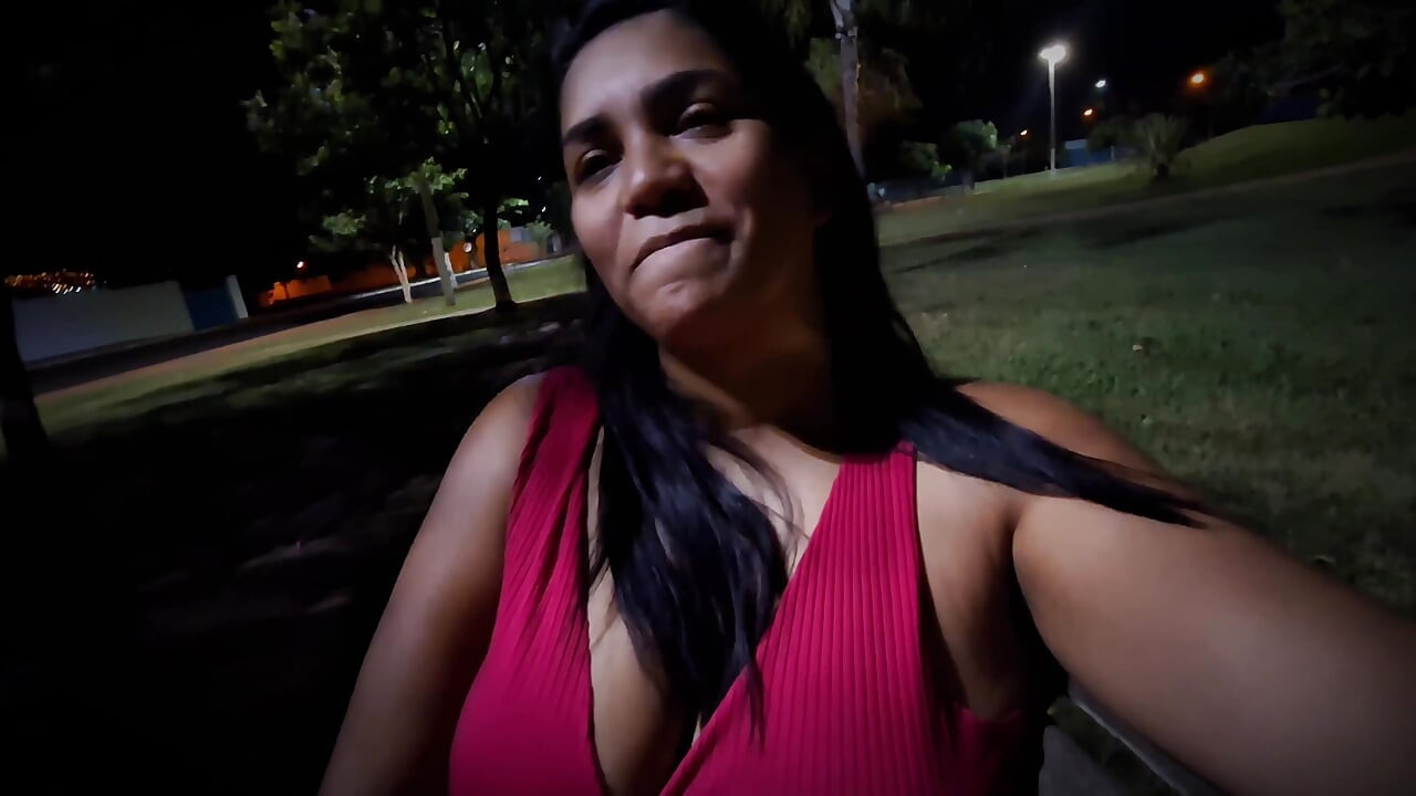 Nicoly Mattos Flashing Hairy Pussy and Big Tits in Square