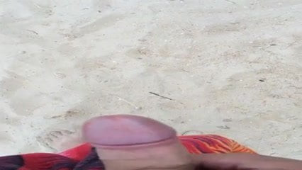 On beach