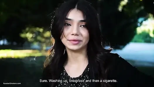 Zarina ile sigara içme röportajı