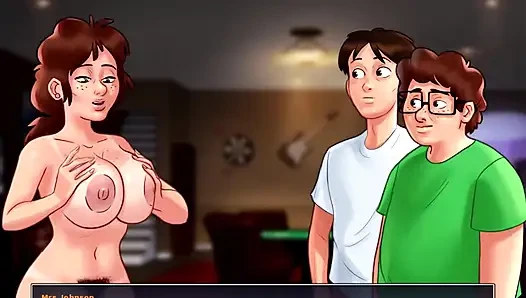 Summertime saga - Jenny had her baby. Johannes fucked Odette on the bike. Johannes fucked Roxxy