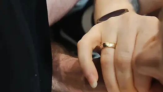 He cum on my big tits