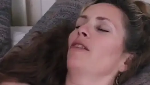 Hairy mature blows her lover's cock