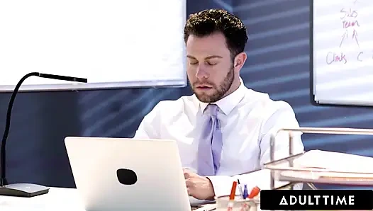 ADULT TIME - Sexy Office Maid Kenna James Teases Overworked Married Boss For Sneaky ANAL Affair