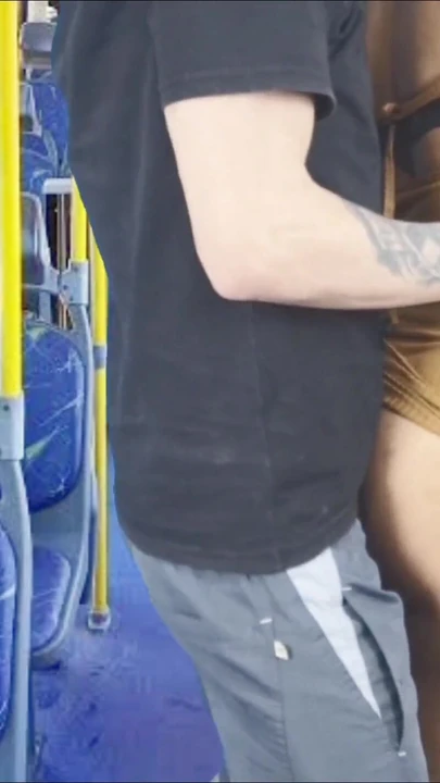 Jaw-dropping moment from "Naughty thigh hottie inside public transport and cums in her big ass"