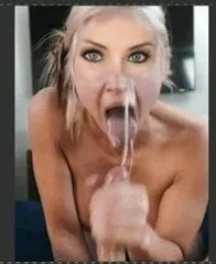 Your Wife painted up taking cum in mouth