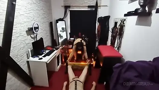 Dominant MILF Strap-on Pounds Gaping Submissive Asshole