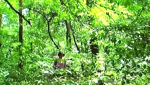Mature Redhead MILF Takes Facial Cum Outdoors
