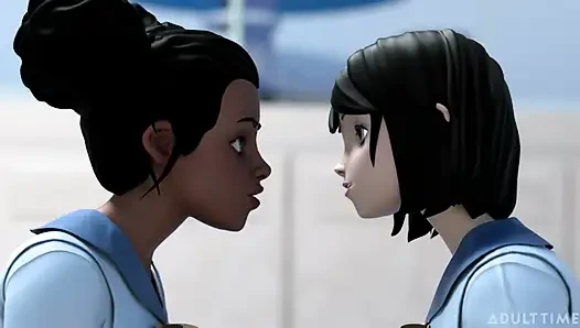 Kampus seks hentai episode 8 - sahabat toket besar latihan scissoring bareng-bareng di universitas seks hentai