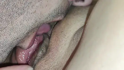 My husband eats my vagina. I already peed)