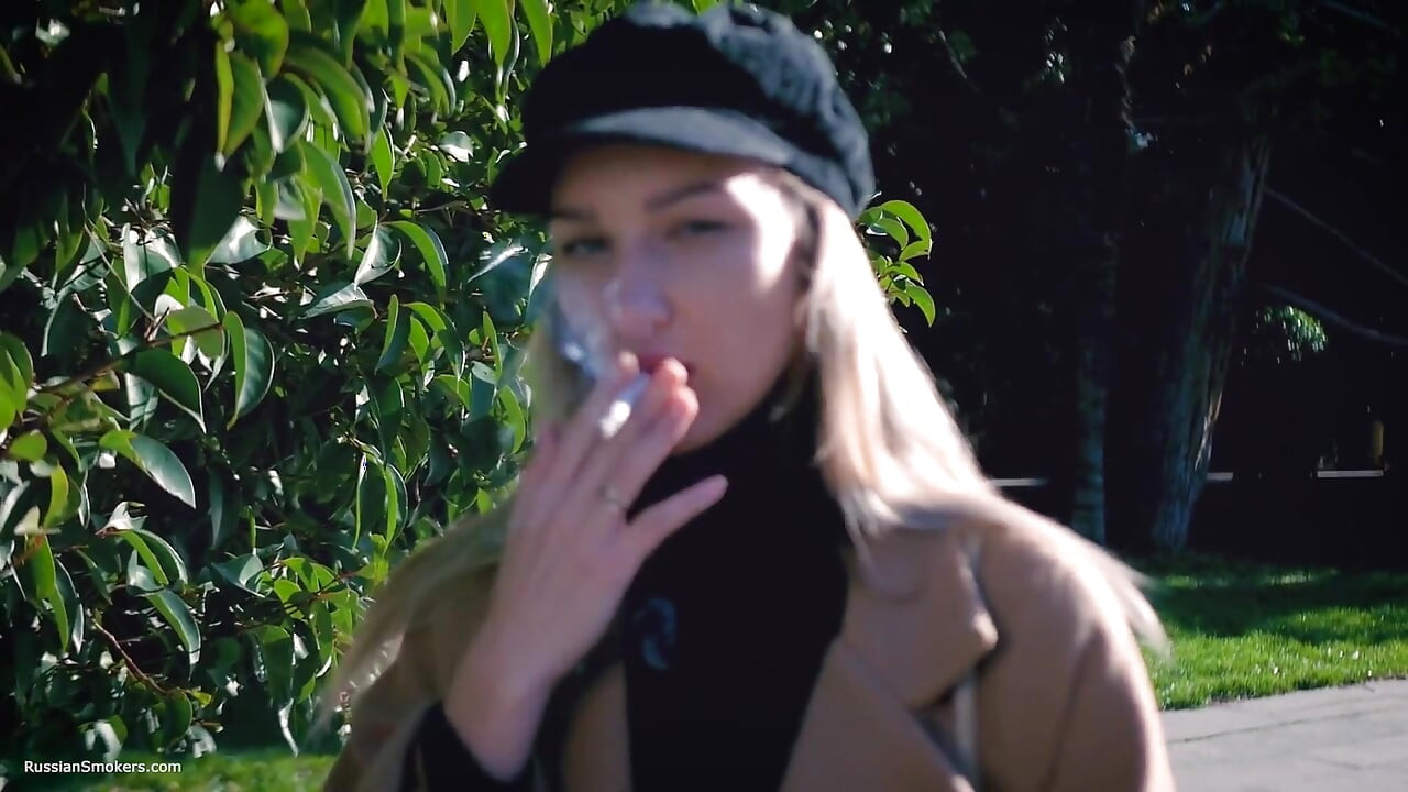 Outdoors Smoking with Beaty Russian Girl 2