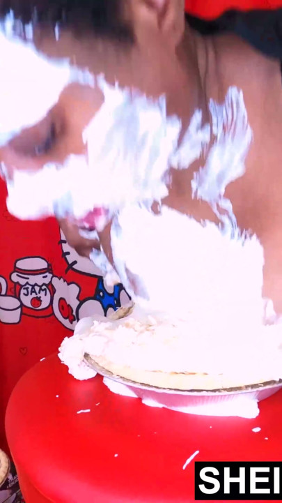 Extreme Nasty Messy Sploshing With Sweet Banana Cream Pies Dripping Off Biggest Natural Tits And Giant Nipples Closeup | Clip 1