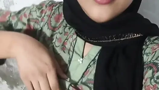 Beautiful hijabi girl showing hot big boobs