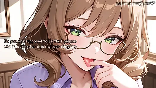 Pass 5 interviews with Genshin Impact girls to get a job (Sex JOI)