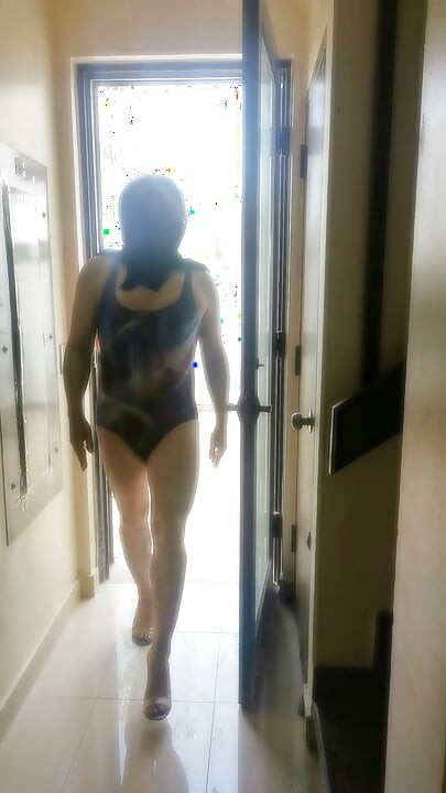 Stepping Outside to tease my neighbours while wearing Hijab