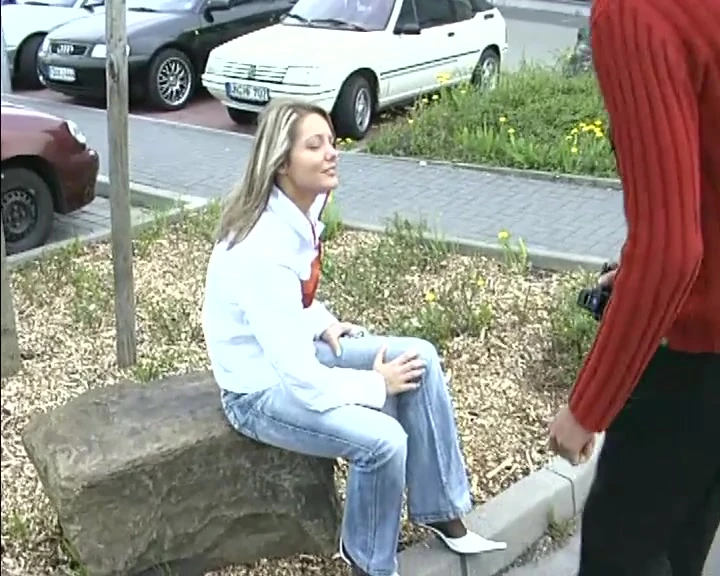 Huge facial for a hot amateur Blonde German babe after anal fuck