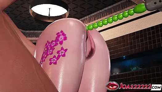 Японская 3D анимация Mikazuki - лизание киски зажимом, анальный вибратор, трах пальцами со сквиртом