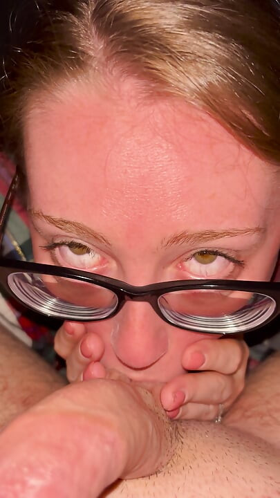 Long Sensual Blowjob from Wife with Eye Contact