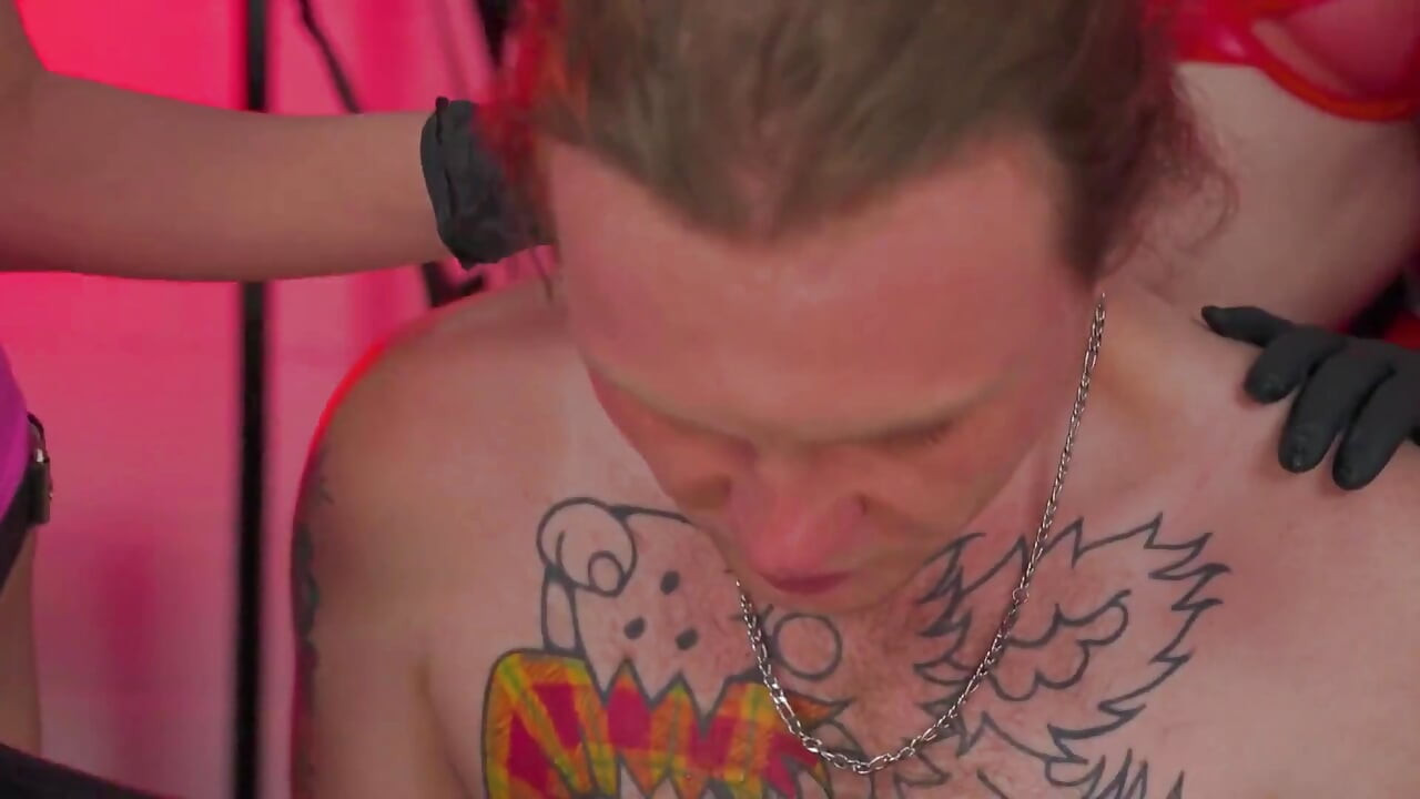 Lucky Bitch Boy Sub Gets His Mouth Fucked and Balls Beaten
