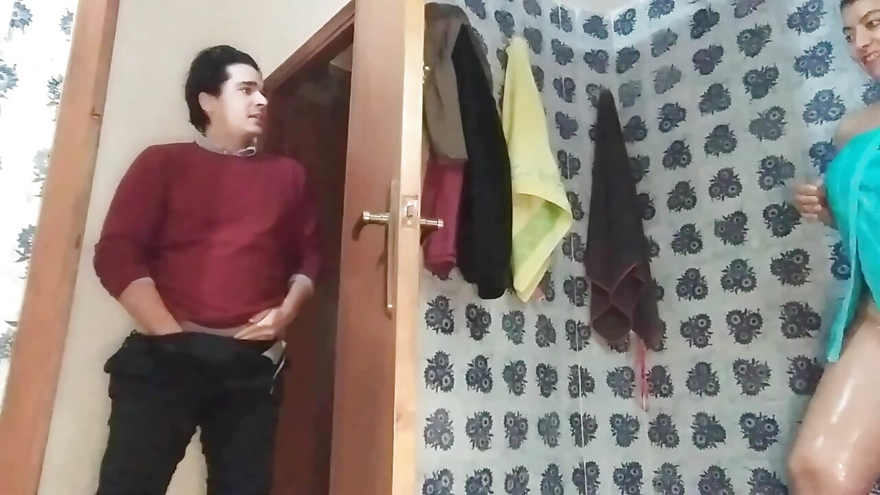My stepsis in the shower want sex with me in the bathroom