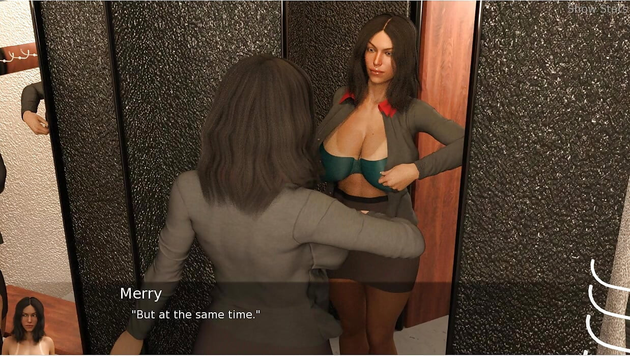 Project Hotwife - gameplay - roleplay - funcionário da loja mostra panos para esposa gostosa