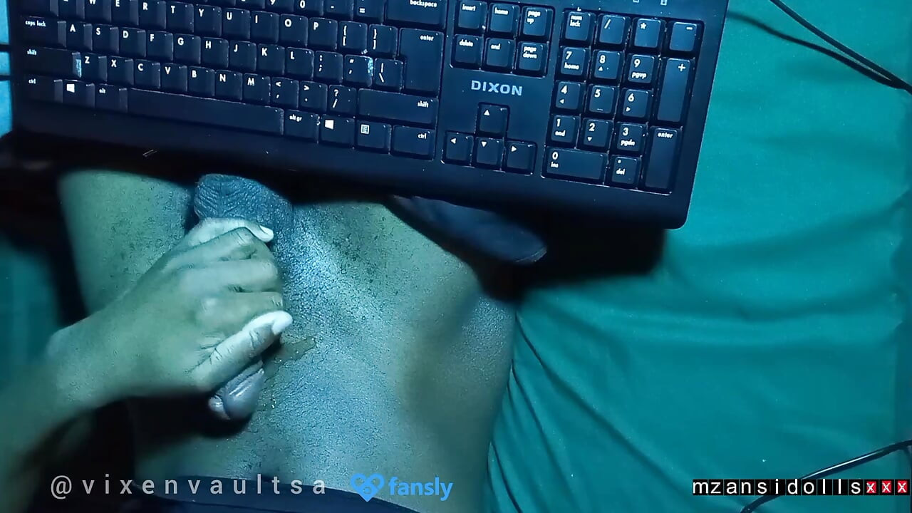 midnight jerk off session,my hard black cock