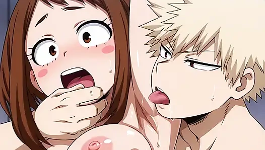 Katsuki x Ochako (MHA) generated by AI