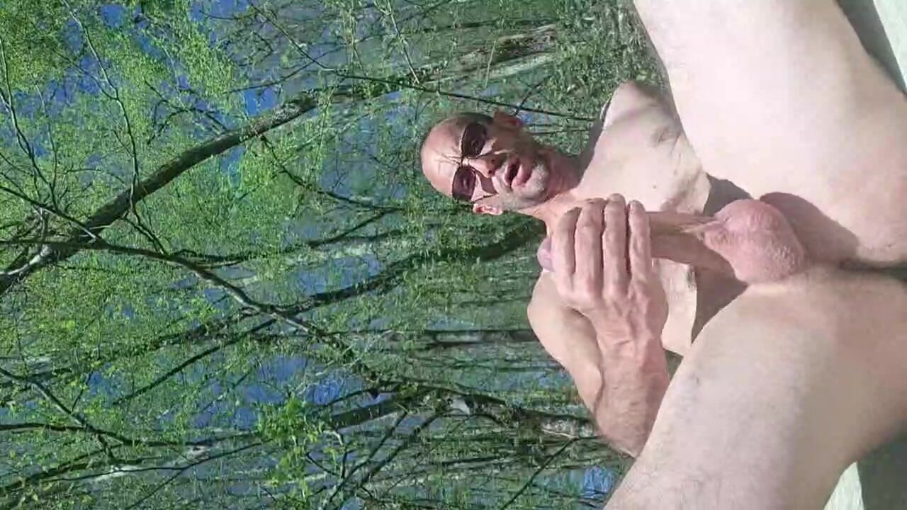 Naked in the middle of the forest