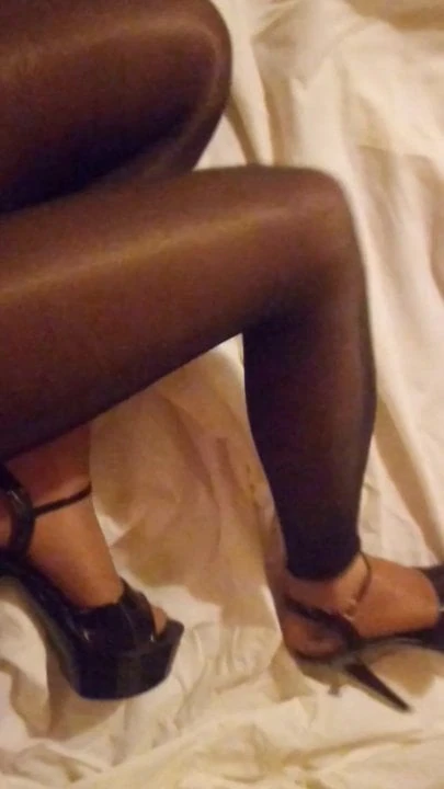 my sexy legs in pantyhose and heels
