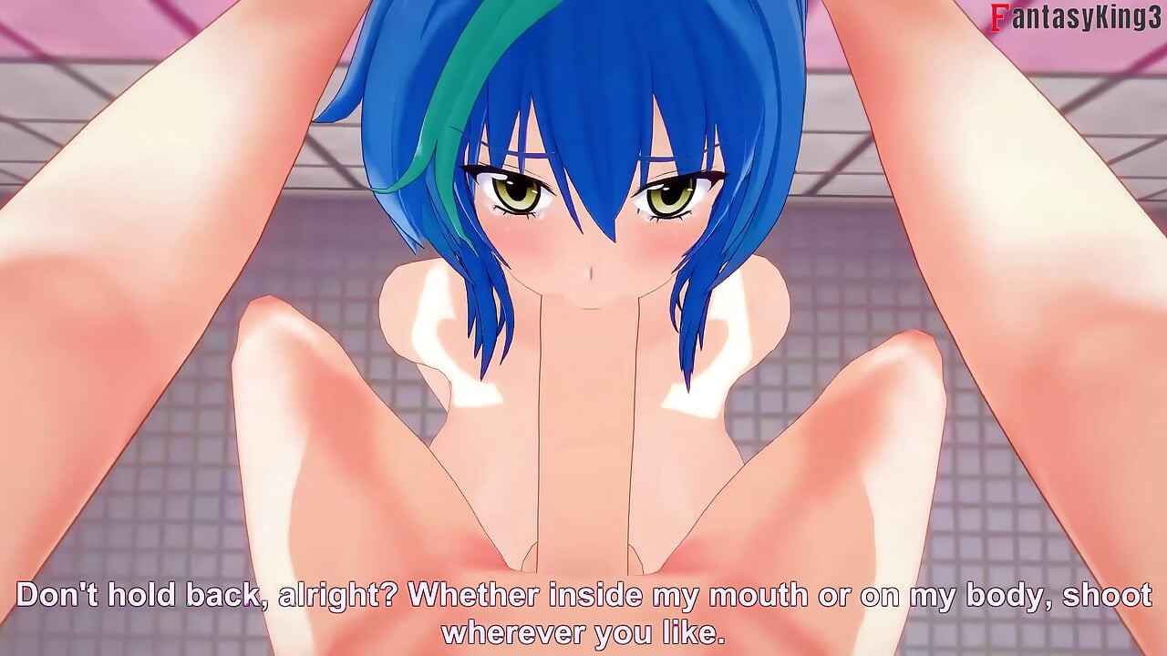 Xenovia garganta profunda no chuveiro - DXD NTR Madness Series