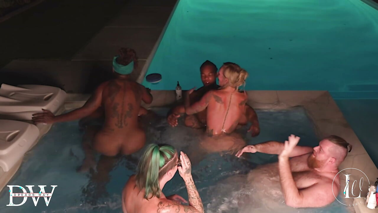 Hot Tub Live Interracial Orgy