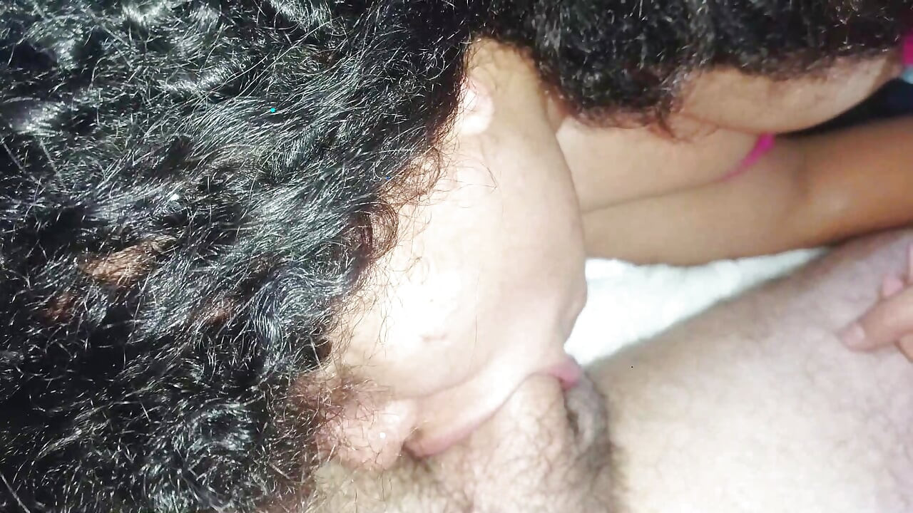 POV: She roughs up the cuckold's cock with her handjob and hot blowjob.