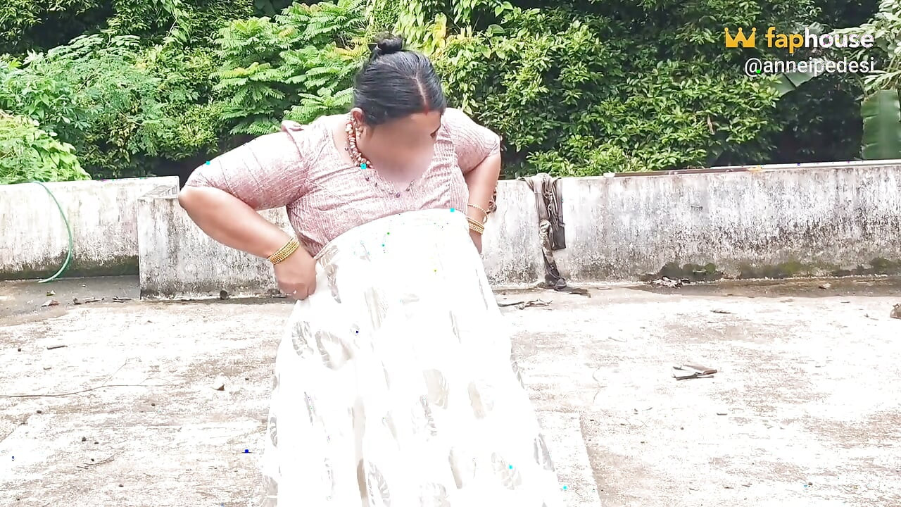 Chubby Girl in White Skirts and Pink to Getting Completely Naked and Walking Nude Outdoor