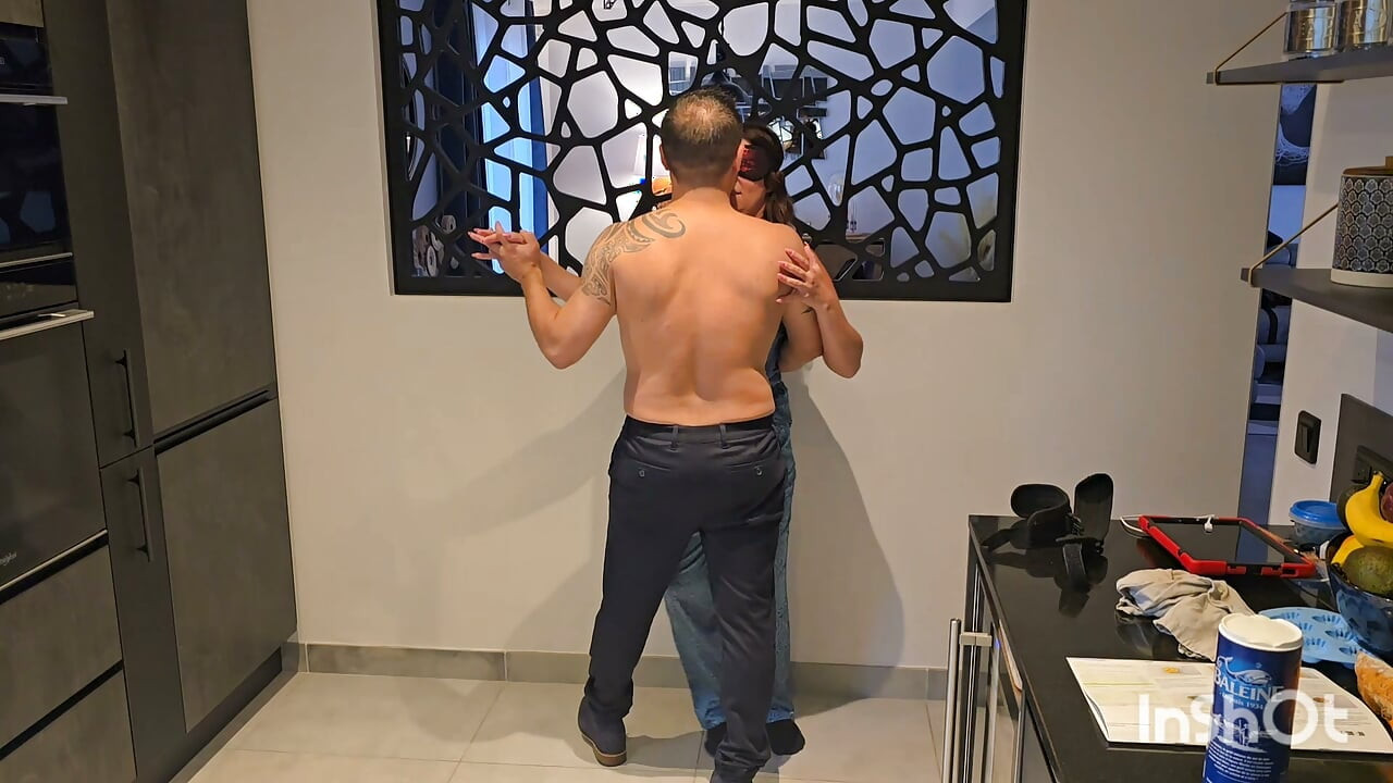 Fucked and tied up on the kitchen screen