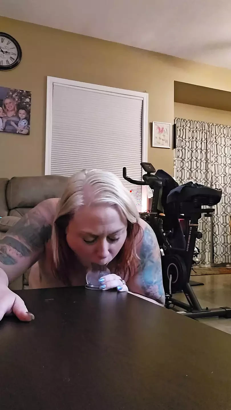 Milf fucks dildo ham riding cowgirl