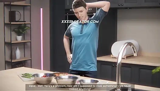 Большой член пасынок наполняет задницу мачехи кримпаем в душе (геймплей)