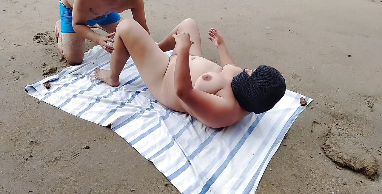 Incredible!! I fuck my big tits stepmom on a nudist beach REAL HOMEMADE