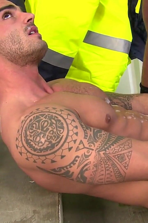 He has never been fucked from a stranger, but today he will be from a worker from the street