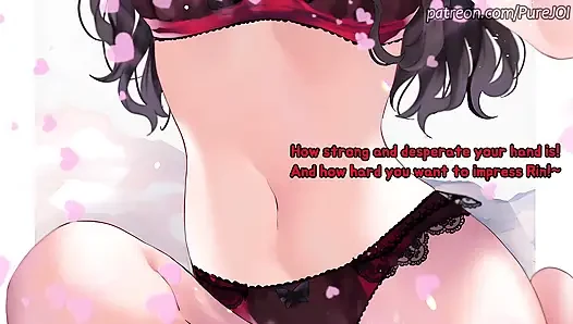 Rin Tohsaka bikin kamu crot buru-buru untuk hiburannya (quickshot joi)