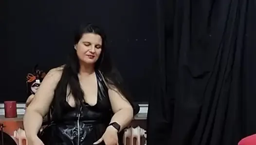 BBW MILF Domina Forces Dumb Slave to Worship Her Sweaty Feet - Foot Fetish Humiliation