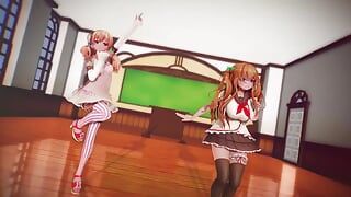 Mmd R-18 anime meisjes sexy dansclip 258