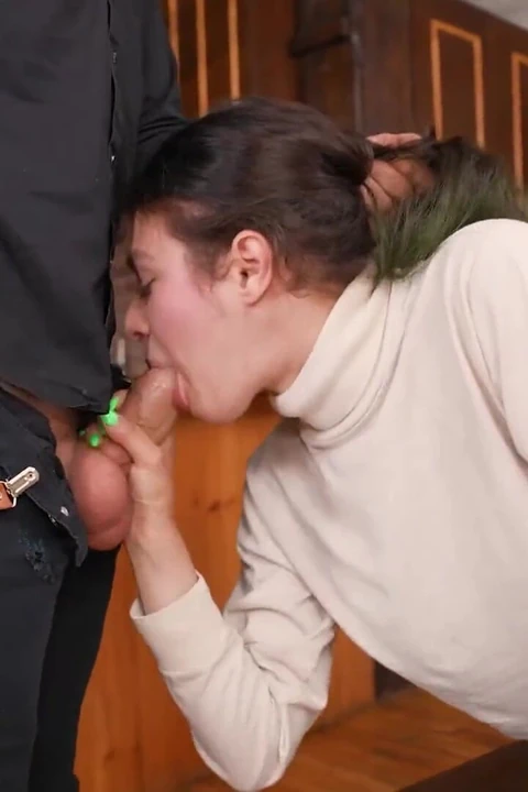 Blow me PoV - A sinner teen sucks her priest to absolve her sins