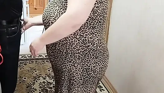Girlfriend with big tits and ass sucks cock and fucks in pussy