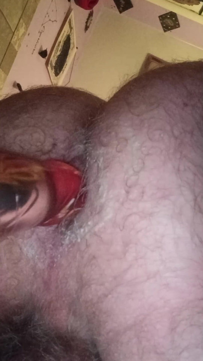 Big dildo stretching me open fuck it felt good just wish it was real to feel cum inside leaking out of me